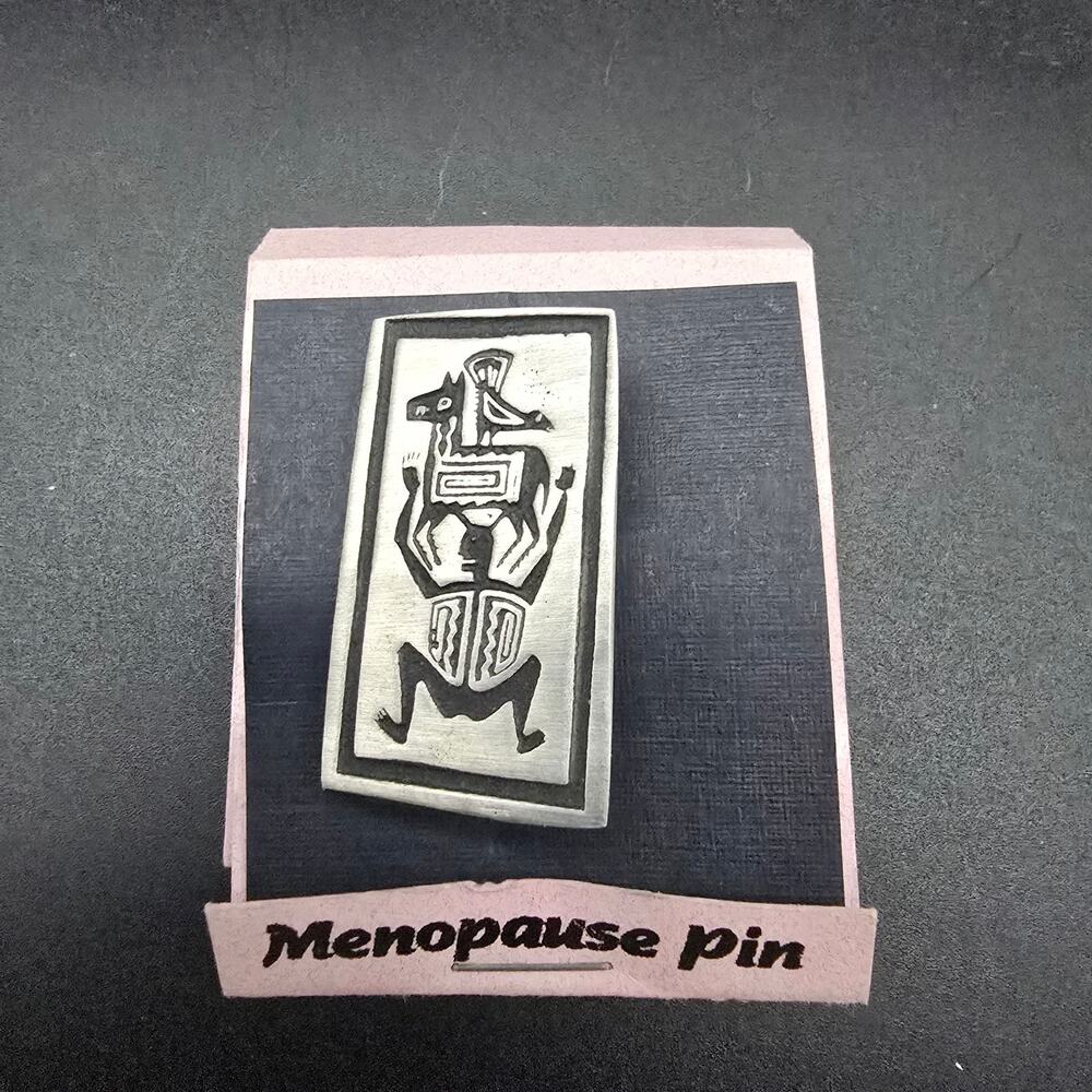 Alice Seely Menopause Pin Brooch Aztec Tribal Lost Keys Urban Fetish 1993